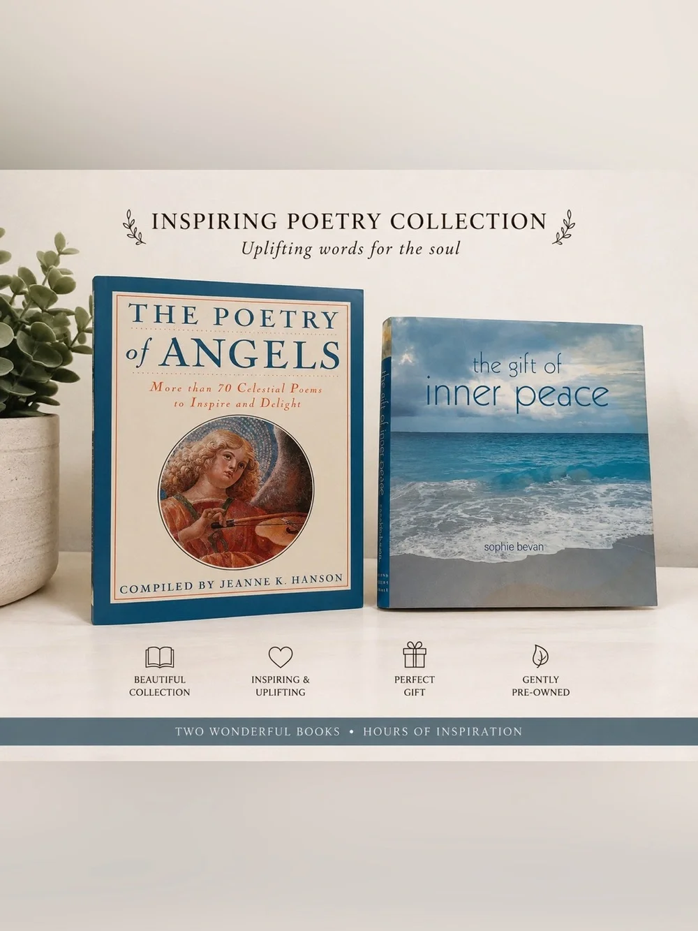The Poetry of Angels & The Gift of Inner Peace Inspirational Book Lot